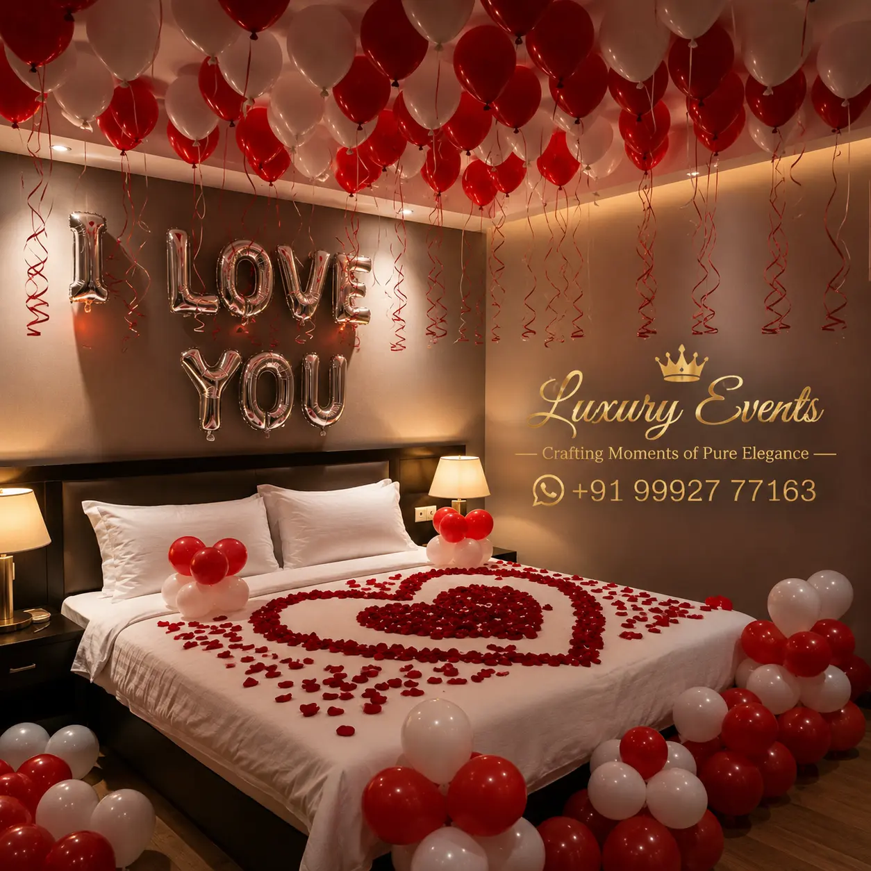 Hotel Room Birthday Balloon Decoration Gurugram